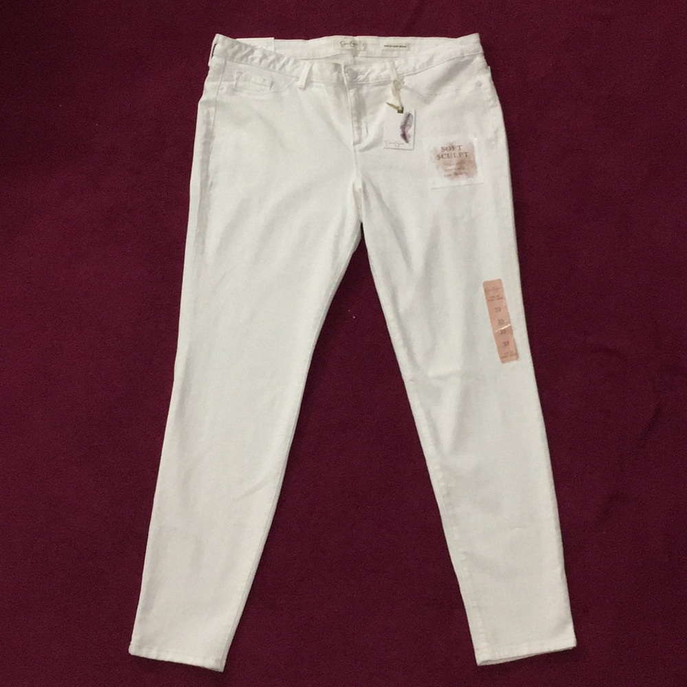 Full length white jeans by Jessica Simpson